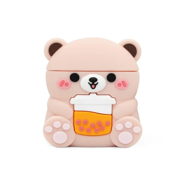 Boba Tea Bear Airpods Case—Soft PVC